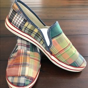 Patchwork slip on sneakers=👔